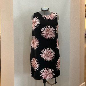 Ann Taylor black with floral print size 14 Sheath dress